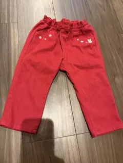 miki HOUSE パンツ レッド 80サイズ