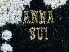 ANNA SUI ハンカチ 花柄 刺繍 黒 白のサムネイル