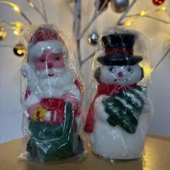 サンタクロースと雪だるまキャンドルセット