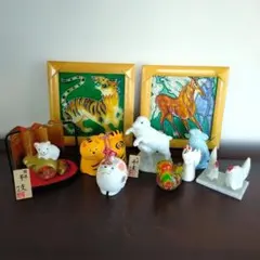 干支の置物10点セット☆キツネ　おまとめ売り