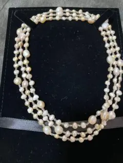 淡水パール 多層ネックレス 約80cm