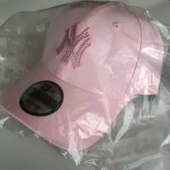 NEWERAニューエラ ラインストーン ニューヨークヤンキース ピンク キャップ