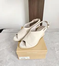 ◆銀座かねまつ【超美品】22，5㎝ スエードウエッジ ヒール6，5㎝ お買い得