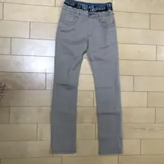 未使用　ストレッチ　細身パンツ　ベージュ