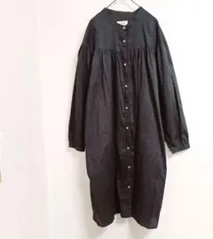 ハートマーケット シャツワンピース チュニック グリーン系 綿100% フリー