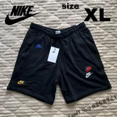 NIKE ナイキ ハーフパンツ スウェット 黒 ブラック ボトムス XL LL