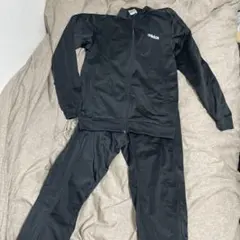 adidas ブラック ジャージ上下セット J/L