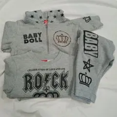 BABY DOLL グレー トレーナー上下 100、110cm