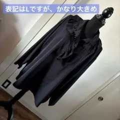 H&M フリルブラウス ブラック 長袖 Lサイズのサムネイル