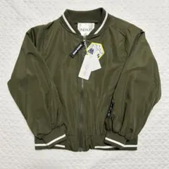 新品未使用 ウインドブレーカー ナイロンジャンパー 140 カーキ 花粉防止加工