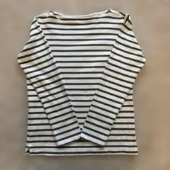 無印良品　太番手ボートネック長袖Ｔシャツ婦人Ｍ　グレー　M