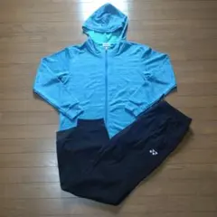 「値下げ！」YONEX フード付きジャージセット 青