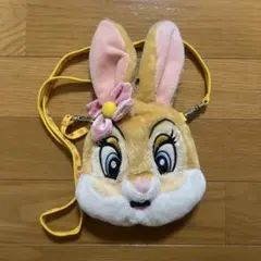 ディズニー　ミスバニー　肩掛けポシェット　パスケース付き
