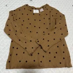 ZARAkids ブラウン/黒ドット 長袖カットソー 110