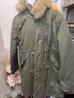 HIBECKカーキ色ファー付きモッズコート HIBECKカーキ色ファー付きモッズコート - メルカリ