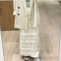 新品★mystic ジャガードカットタイトスカート⌇断捨離中