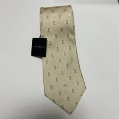 【新品タグ付き】BURBERRY 日本製正規品　ベージュ ネクタイ
