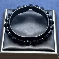 ⬛︎ モリオン ブレスレット 約8㎜ 天然石 【お守り　邪気払い】　ゴールド