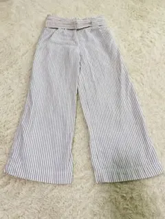 ザラ　キッズ　ストライプワイドパンツ　122