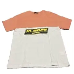 XLARGE 半袖Tシャツ バイカラー オレンジ×ホワイト ロゴTシャツ