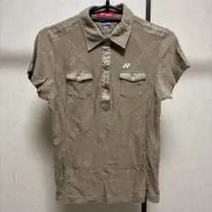 YONEX VERY COOL 半袖ポロシャツ S ベージュ