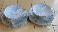 【希少】オールドノリタケ　古代オリエント　戦士柄　カップ・ソーサー 2個セット