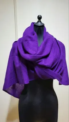 大判パープルロングストール