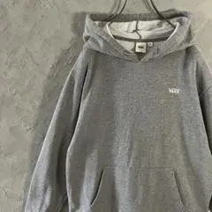 VANS パーカー　フーディー　バックプリント　プリントロゴ　グレー　IW24