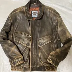 Harley Davidson フライトジャケット A-2 L ラムレザー
