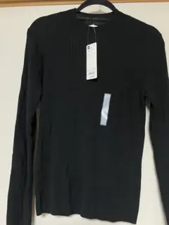 【新品未使用】GU ブラック リブニットセーター L