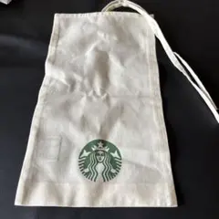 STARBUCKS キャンバス巾着袋 ホワイト