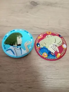 千と千尋の神隠し ハク 湯婆婆 刺繍ブローチコレクション 缶バッジ