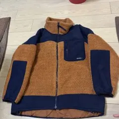 フリースジャケット オレンジ・ネイビー