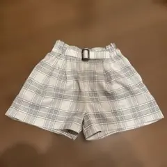 GLOBA グレー系チェック ハーフパンツ 130