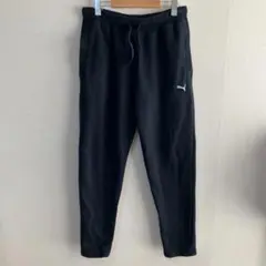 PUMA ジョガーパンツ L　スウェット　メンズ　裏起毛　ロゴ刺繍　濃紺