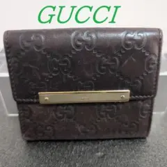 グッチ　グッチシマ　三つ折り財布　二つ折り財布　コンパクト　財布　 GUCCI