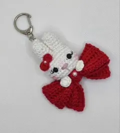 うさぎのあみぐるみキーホルダー