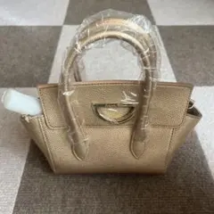 Samantha thavasaゴールド 合成皮革 ハンドバッグ