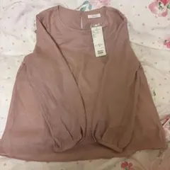 ラメジョーゼットブラウス ピンク Mサイズのサムネイル