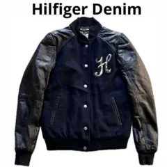 トミーヒルフィガー ヒルフィガーデニム スタジャン S レザー袖 Hワッペン