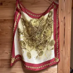 新品 manipuri/マニプリ シルク三角ストール アンティークフラワー