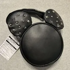 東京ディズニーリゾート　ミッキー ショルダーバッグ　スタッズ　黒