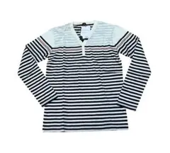 【新品タグ付き】TAKEO KIKUCHI ストライプ 長袖Tシャツ　M