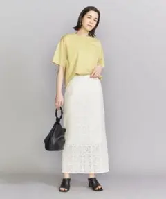 BY レース ロングタイトスカート