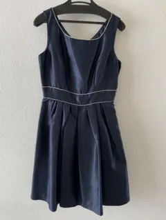 PEYTON PLACE パーティードレス ネイビー フレア 結婚式 二次会