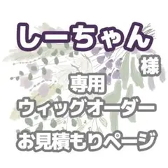 しーちゃん 様専用お見積もりページ