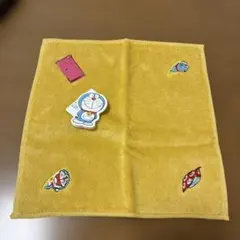 ドラえもん ミニタオル ハンカチ イエロー 刺繍