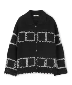 MACPHEE ギマクロシェ シャツカラーカーディガン