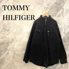 【美品】TOMMY HILFIGER 薄手アウター ジャケット ブラック メンズ