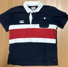 CANterbury ポロシャツ 140 ネイビー/ホワイト/レッド